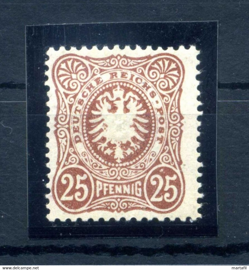 1880 GERMANIA IMPERO N.40 * 25 Pfenning Bruno Rosso - Neufs