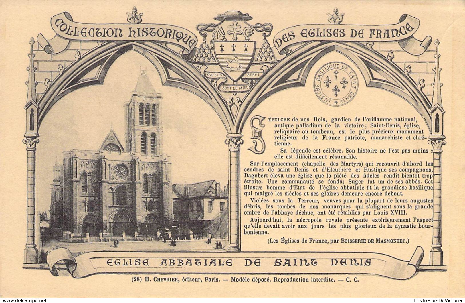 CPA RELIGION - CHRISTIANISME - Collection historique - Eglise Abbatiale de Saint Denis