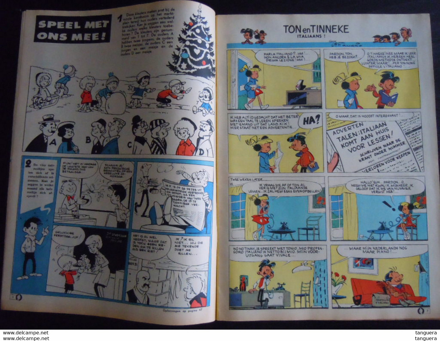 Kuifje Weekblad 1961 Nr 51 Omslag Attanasio Met Oa Uderzo Joel P. Jacobs Goscinny  Weinberg Greg Funcken - Kuifje