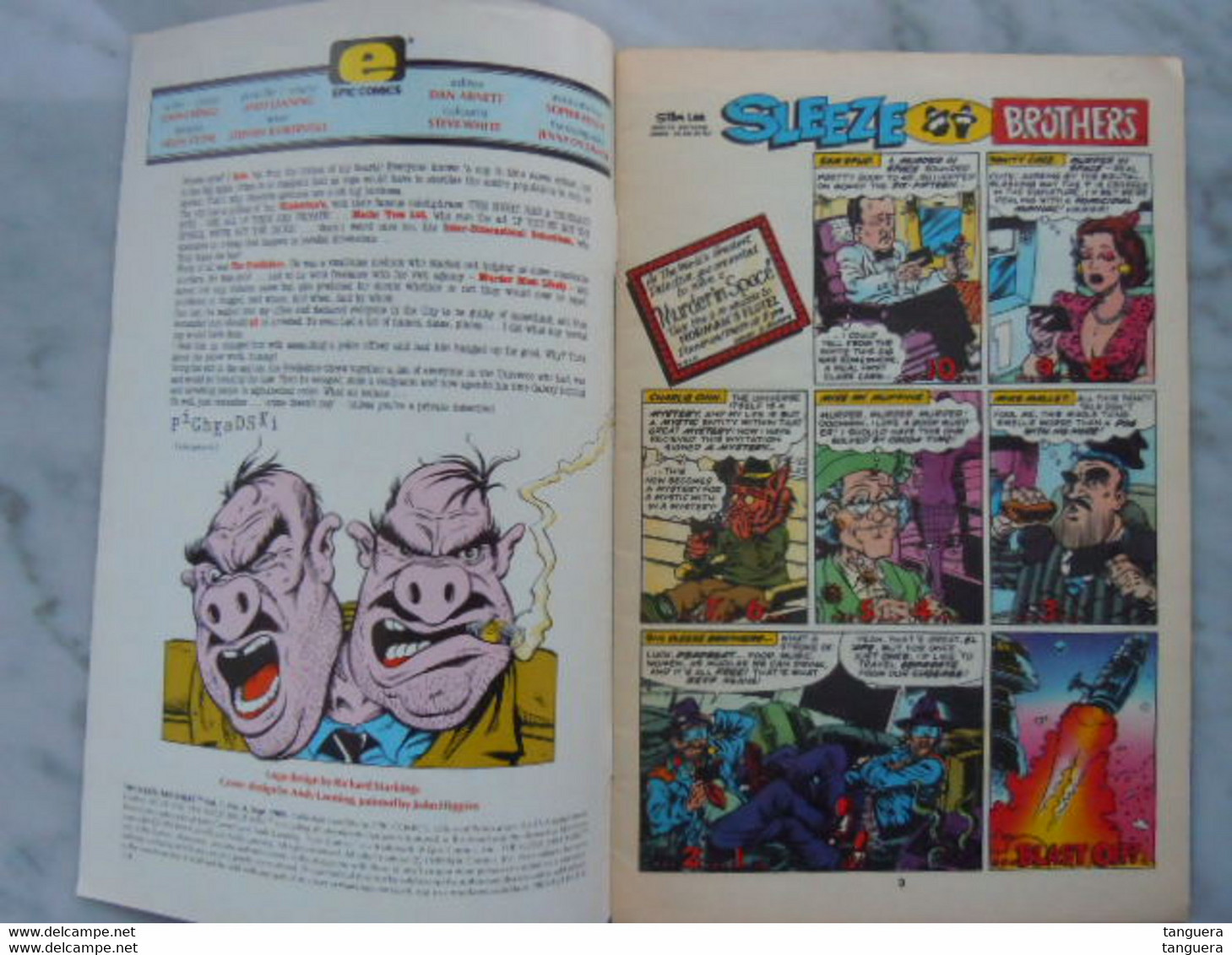Sleeze Brothers 4 1989 Murder In Space 26 Pages Epic Comics - Autres Éditeurs