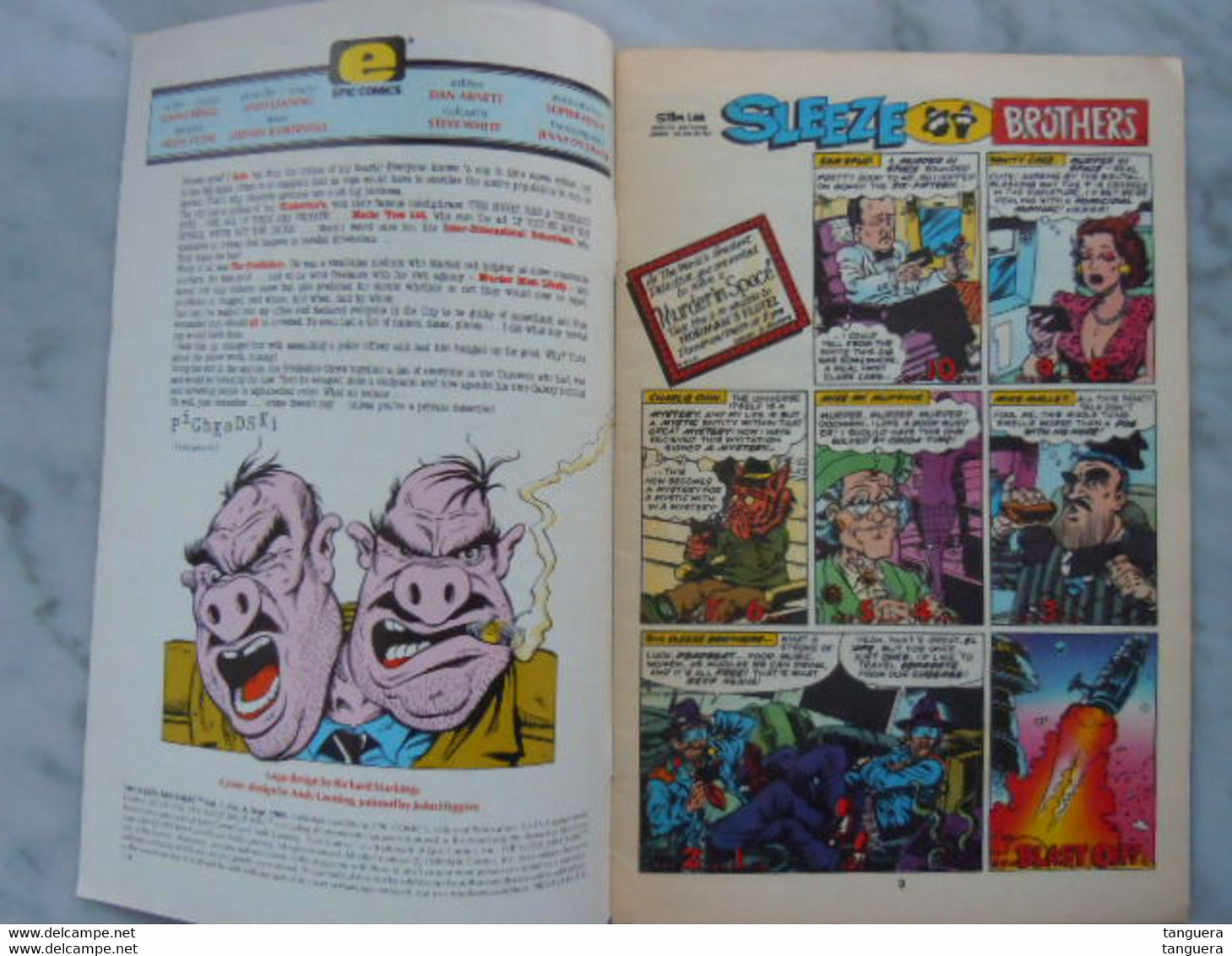 Sleeze Brothers 4 1989 Murder In Space 26 Pages Epic Comics - Other Publishers