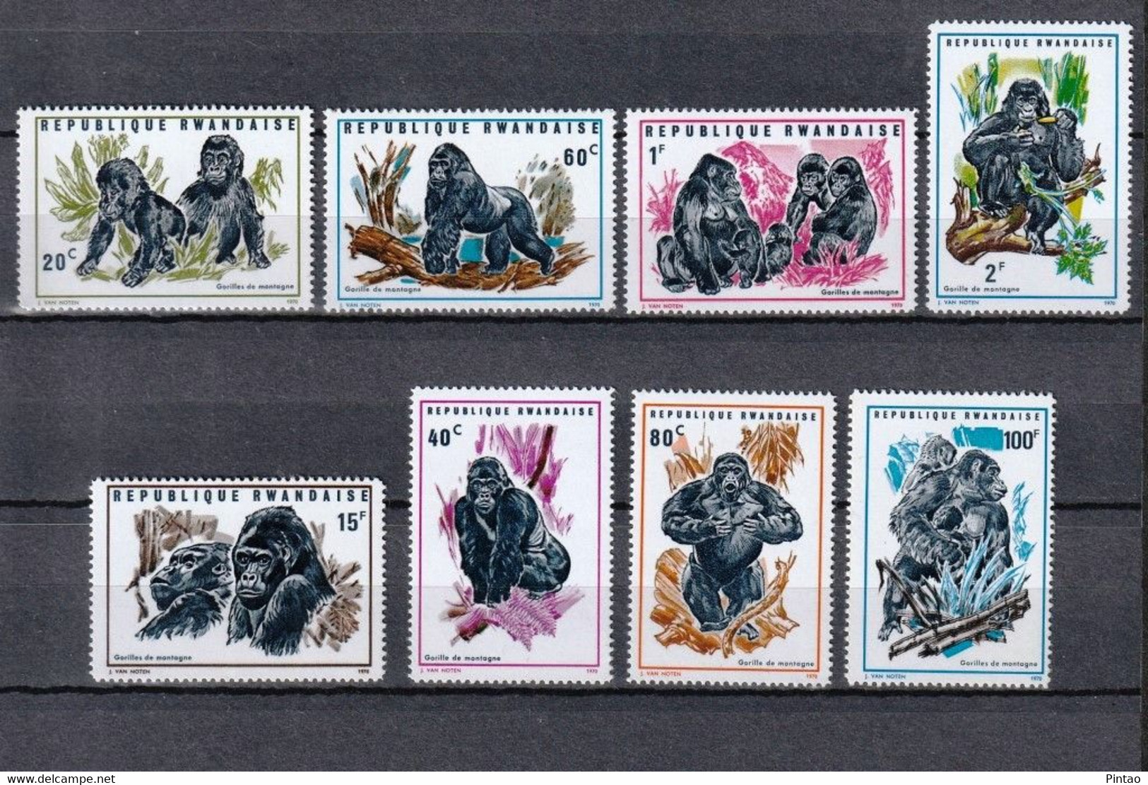 RUANDA 1970 - MNH_ FAU0968 - Gorilles
