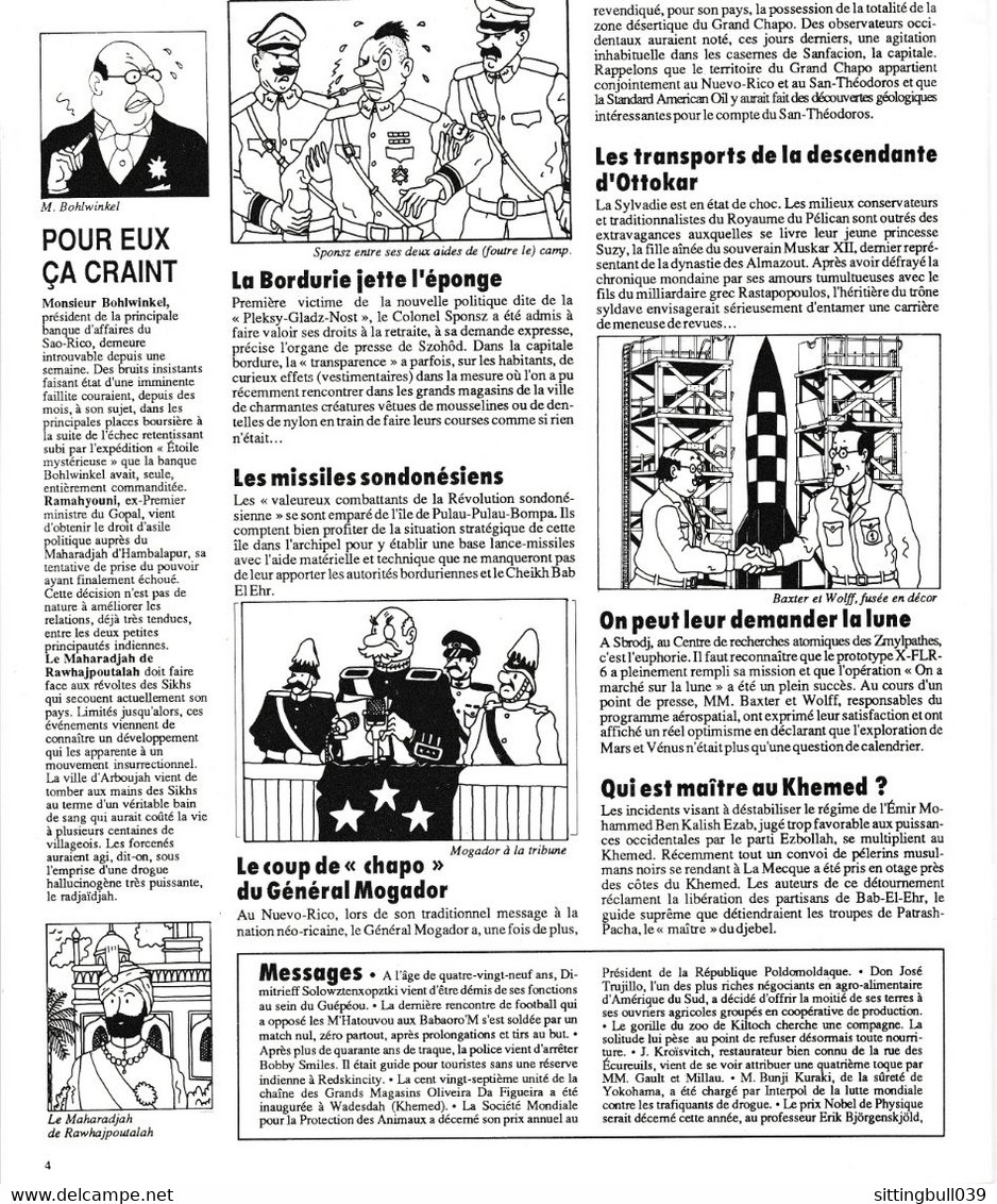 Hergé Tintin En Hommage Dans PARIS FLASH:Exclusif Bianca Castafiore Lerossignol Milanais Va épouser Un Vieux Loup De Mer - Hergé