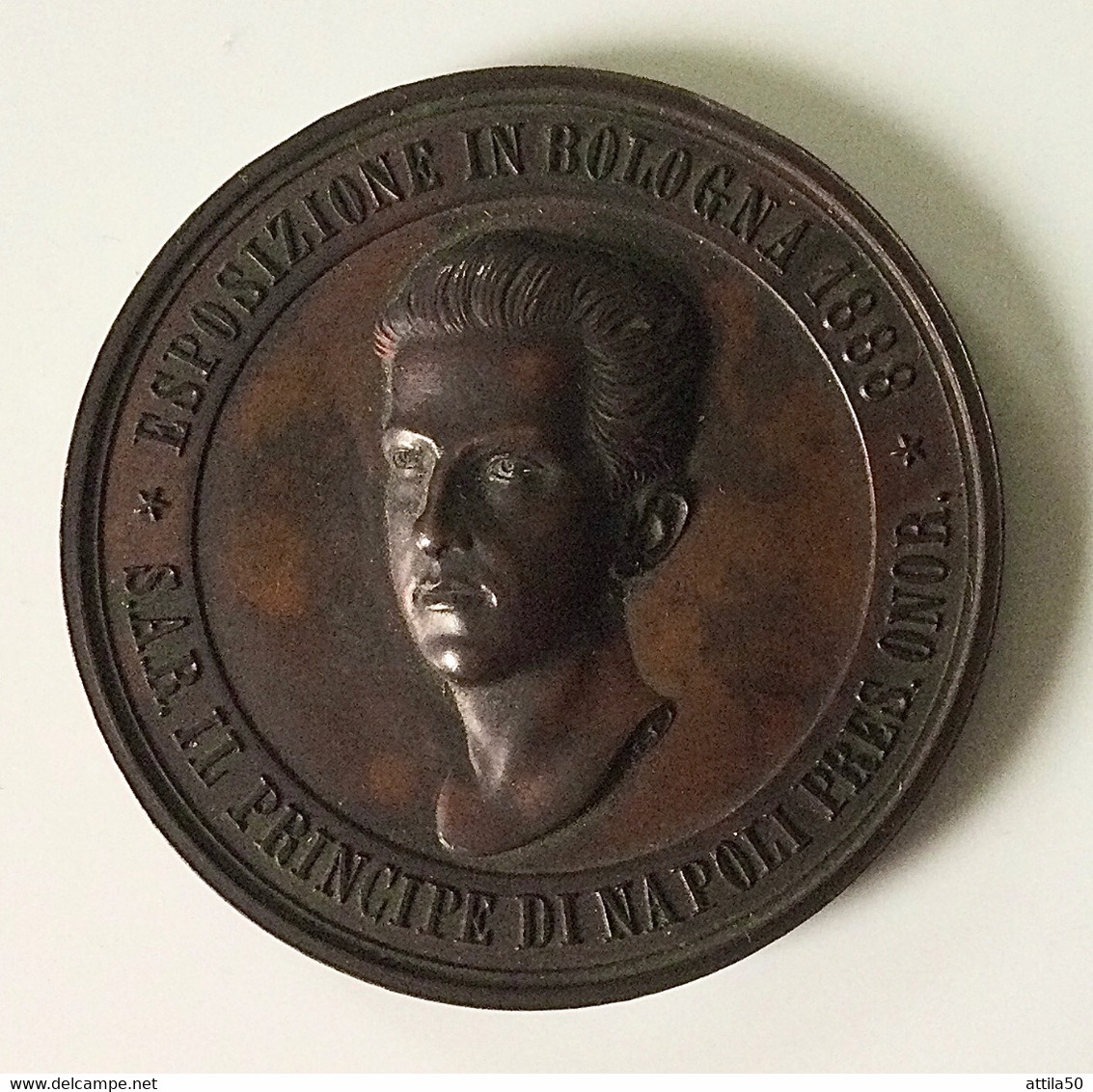 S.A.R. Il Principe Di Napoli - Medaglia Di Bronzo, Diametro Mm.40 Gr.28,9 - SPL, Del 1888. - Adel