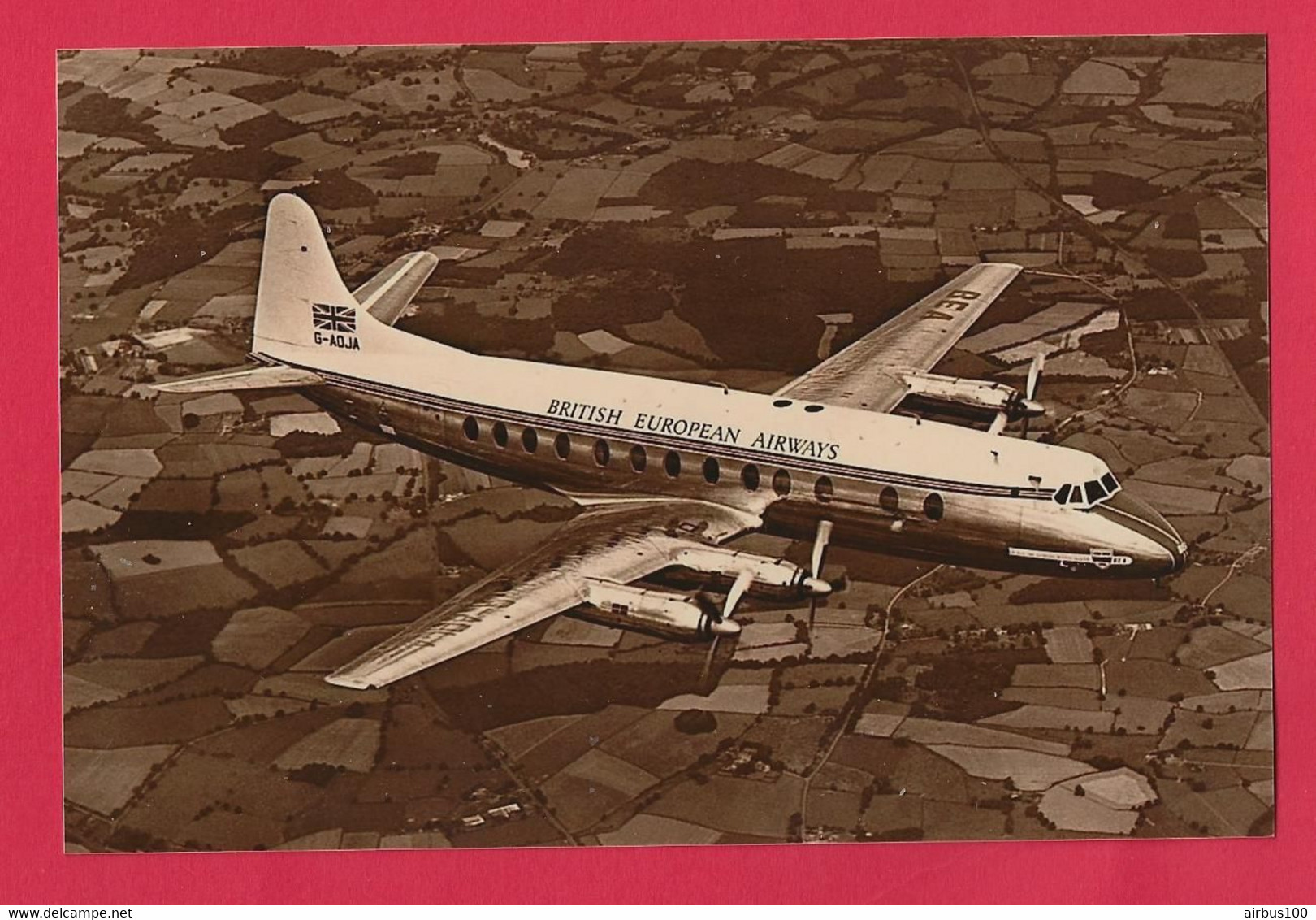 BELLE PHOTO REPRODUCTION AVION PLANE FLUGZEUG - VICKERS BRITISH EUROPEAN AIRWAYS - Luftfahrt