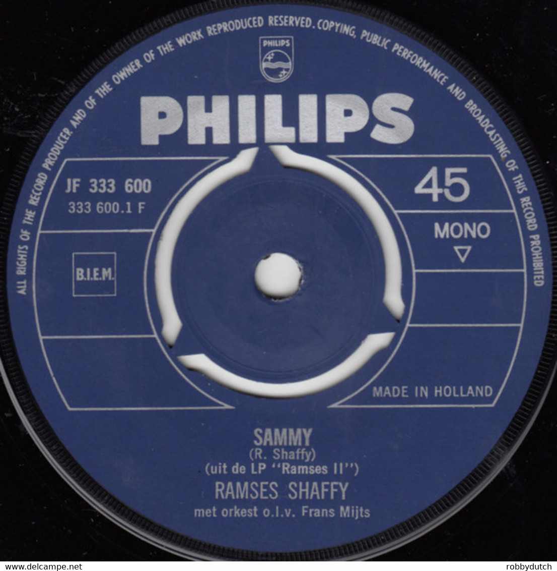 * 7" *  RAMSES SHAFFY - SAMMY (Holland 1967) - Other - Dutch Music