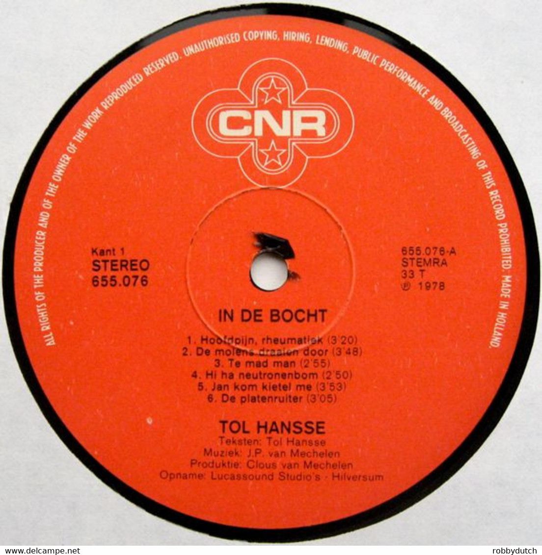 * LP *  TOL HANSSE - IN DE BOCHT (Holland 1978 EX!!) - Autres - Musique Néerlandaise