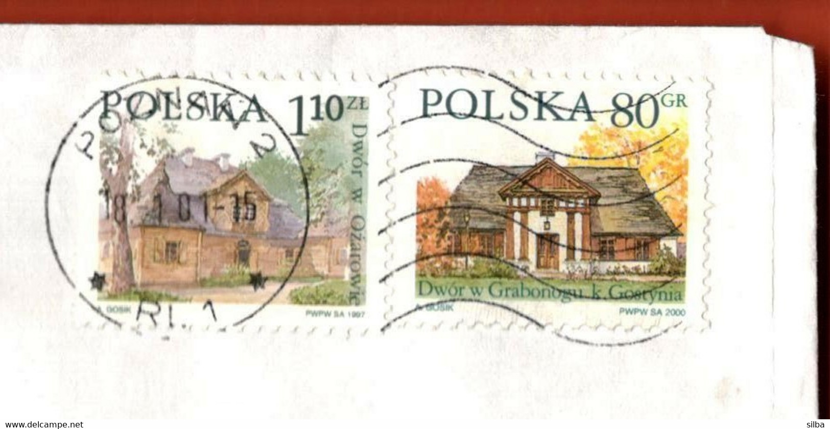 Poland Poznan 2001 / 1997 Farm House Ozarow 1.10 ZL, 2000 Grabonog 80 Gr - Covers & Documents