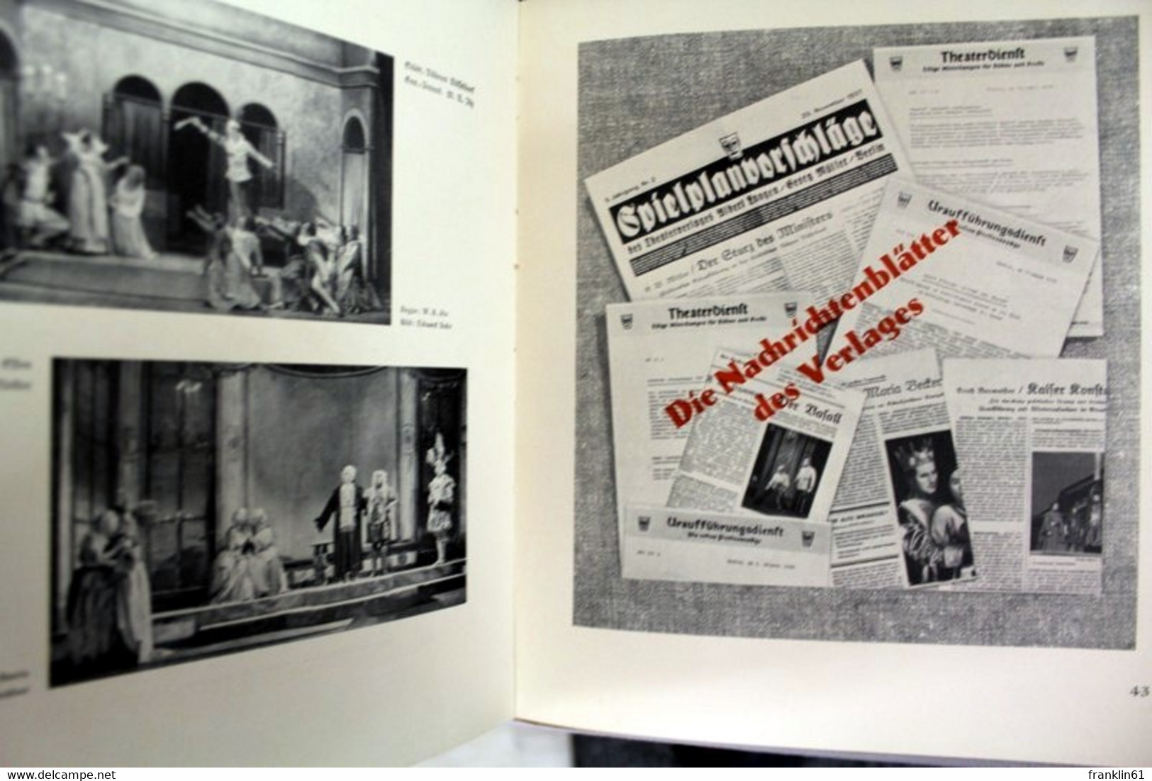 Fünf Jahre Theaterverlag Albert Langen, Georg Müller : Eine Übersicht über D. Entwicklg D. Verlagswerkes V. 19 - Théâtre & Danse