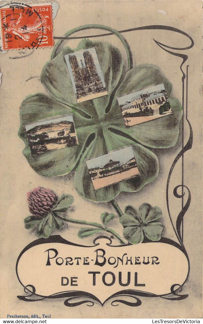 CPA - Souvenir De - Porte Bonheur De Toul - Trèfle à 4 Feuilles - Colorisée - Souvenir De...