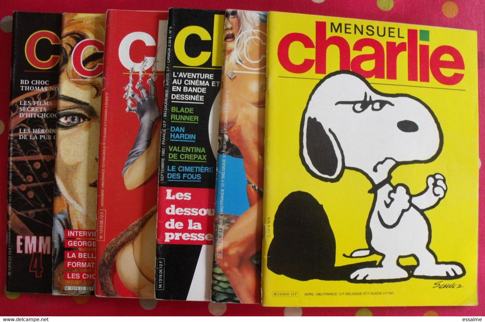 Lot De 13 Revues Du Magazine Charlie-mensuel De 1982-1984 - Autres & Non Classés