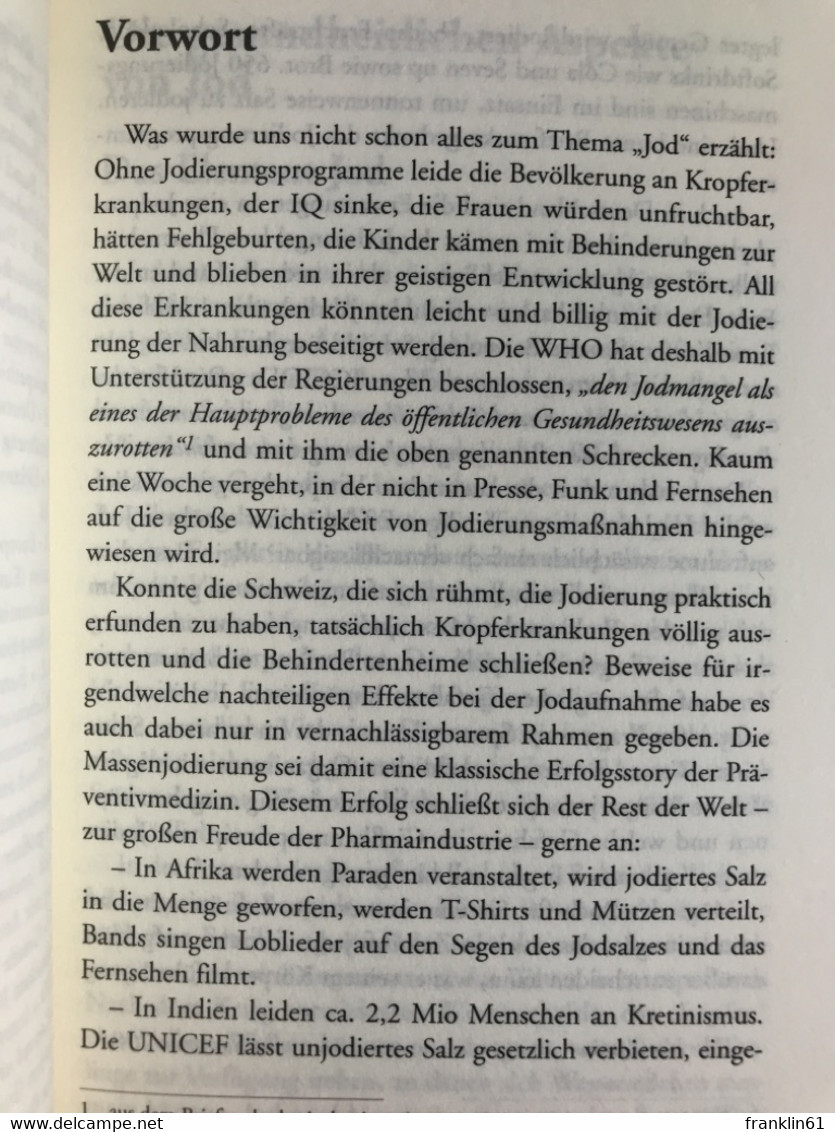 Risiko Jod : Die Unterschätzte Gefahr. - Medizin & Gesundheit