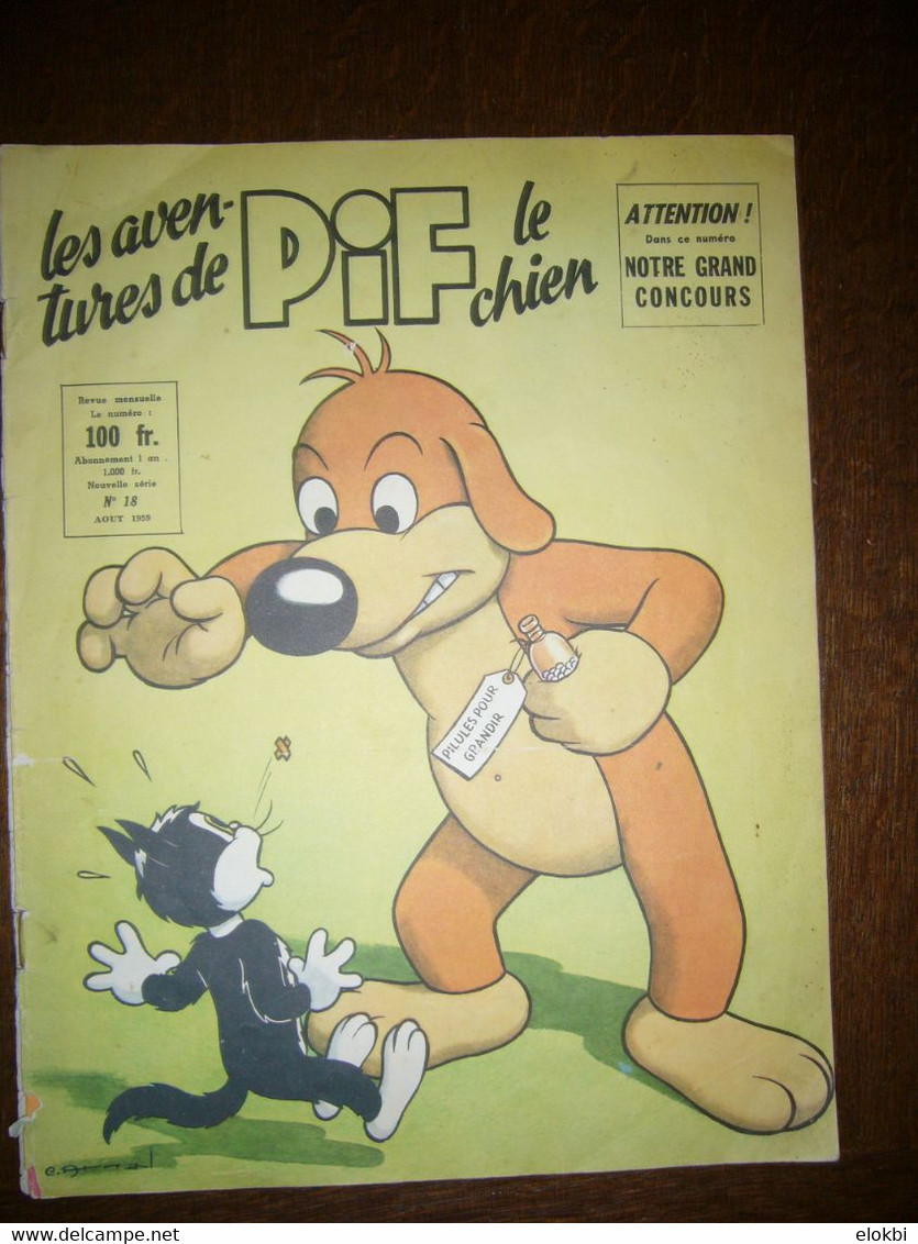 Les Aventures De Pif Le Chien N°18 (3ème Série) D’août 1959 - Pif - Autres