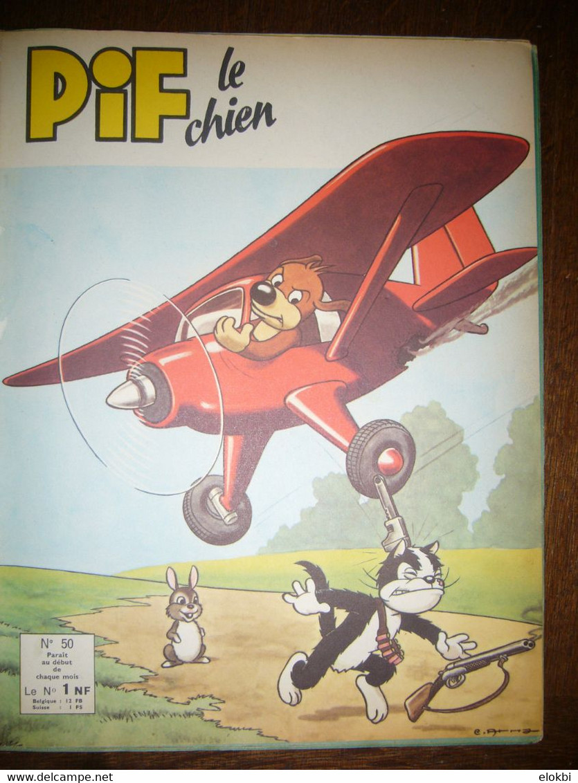 Les Aventures De Pif Le Chien N°48  (3ème Série) De Février 1962 à N°53 De Juillet 1962 Relié Dans Un Album N°6 - Pif - Autres