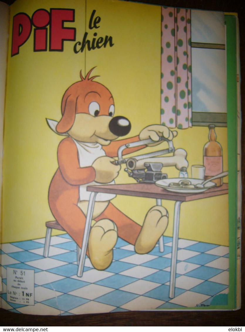 Les Aventures De Pif Le Chien N°48  (3ème Série) De Février 1962 à N°53 De Juillet 1962 Relié Dans Un Album N°6 - Pif - Autres