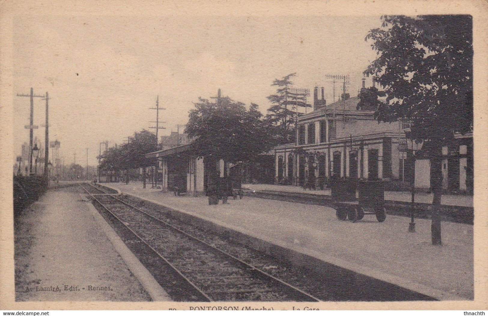 PONTORSON LA GARE Vue Intérieure A Lemiré édit - Pontorson