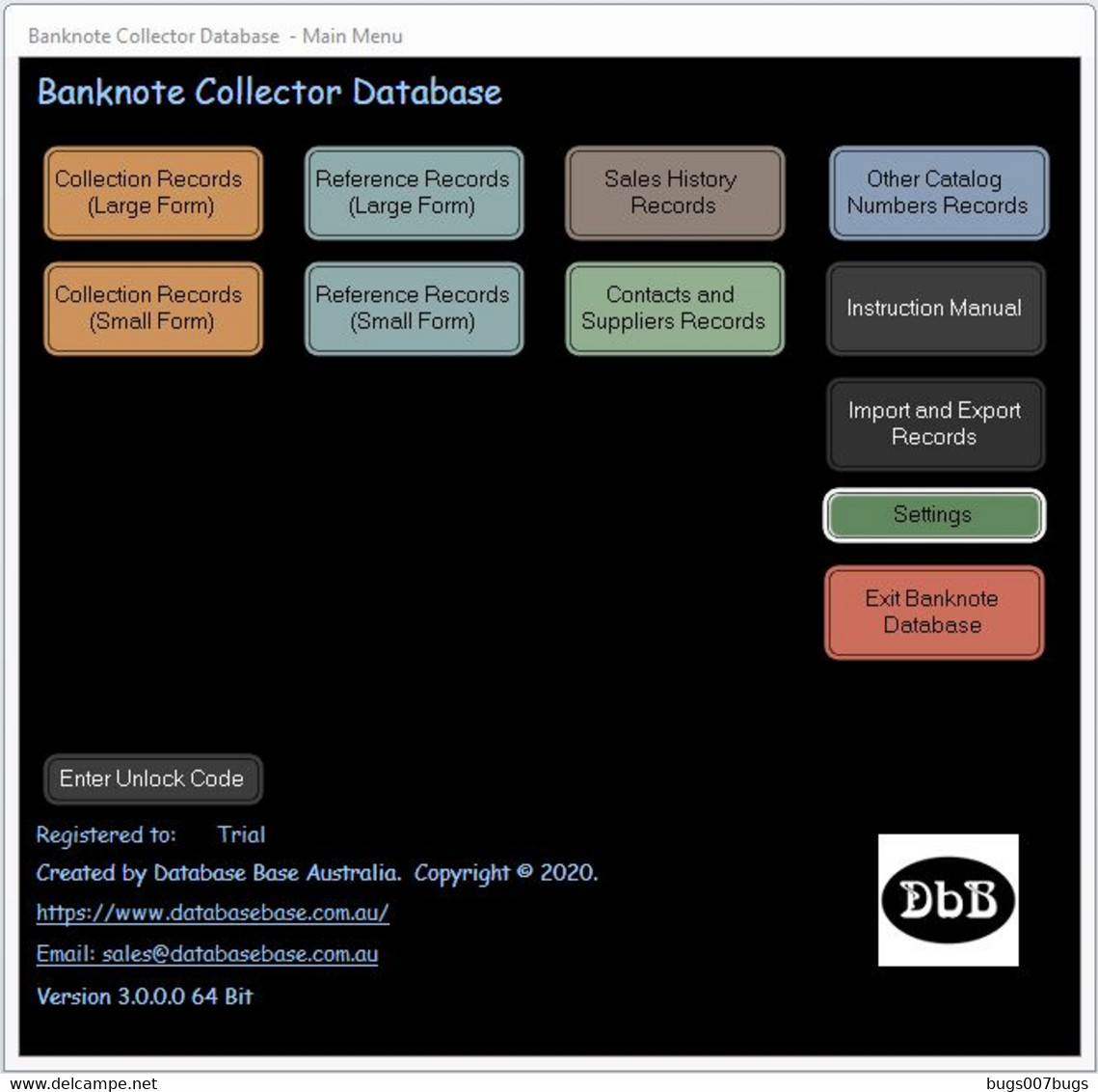 NEW 2020 Banknote Collector Database Software CDROM also Supplied by DOWNLOAD