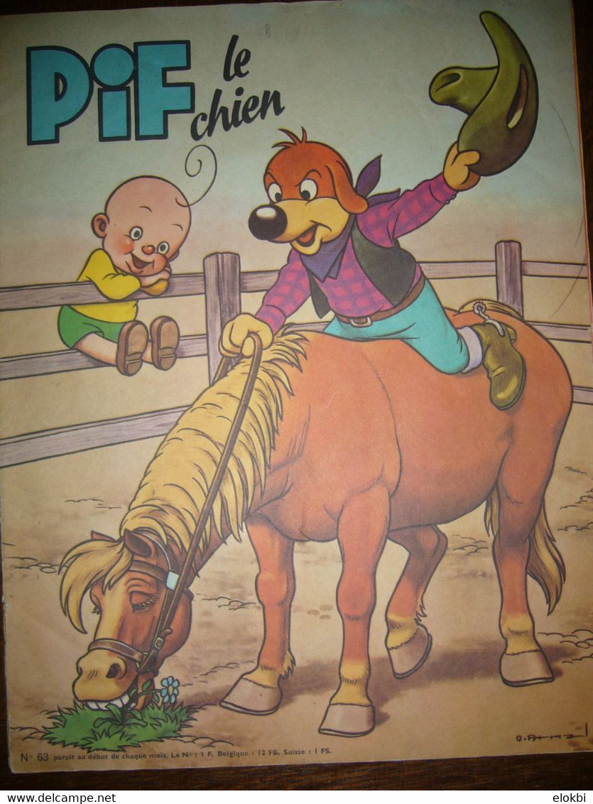 Les Aventures De Pif Le Chien N°63 (3ème Série) De Mai 1963 - Pif - Autres