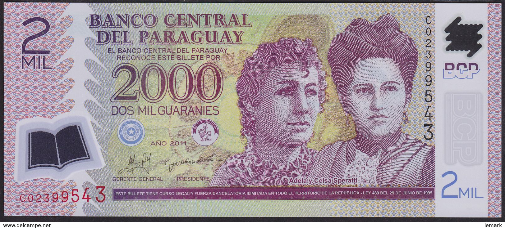 Paraguay 2000 Guaranies 2011 P228c UNC - Paraguay