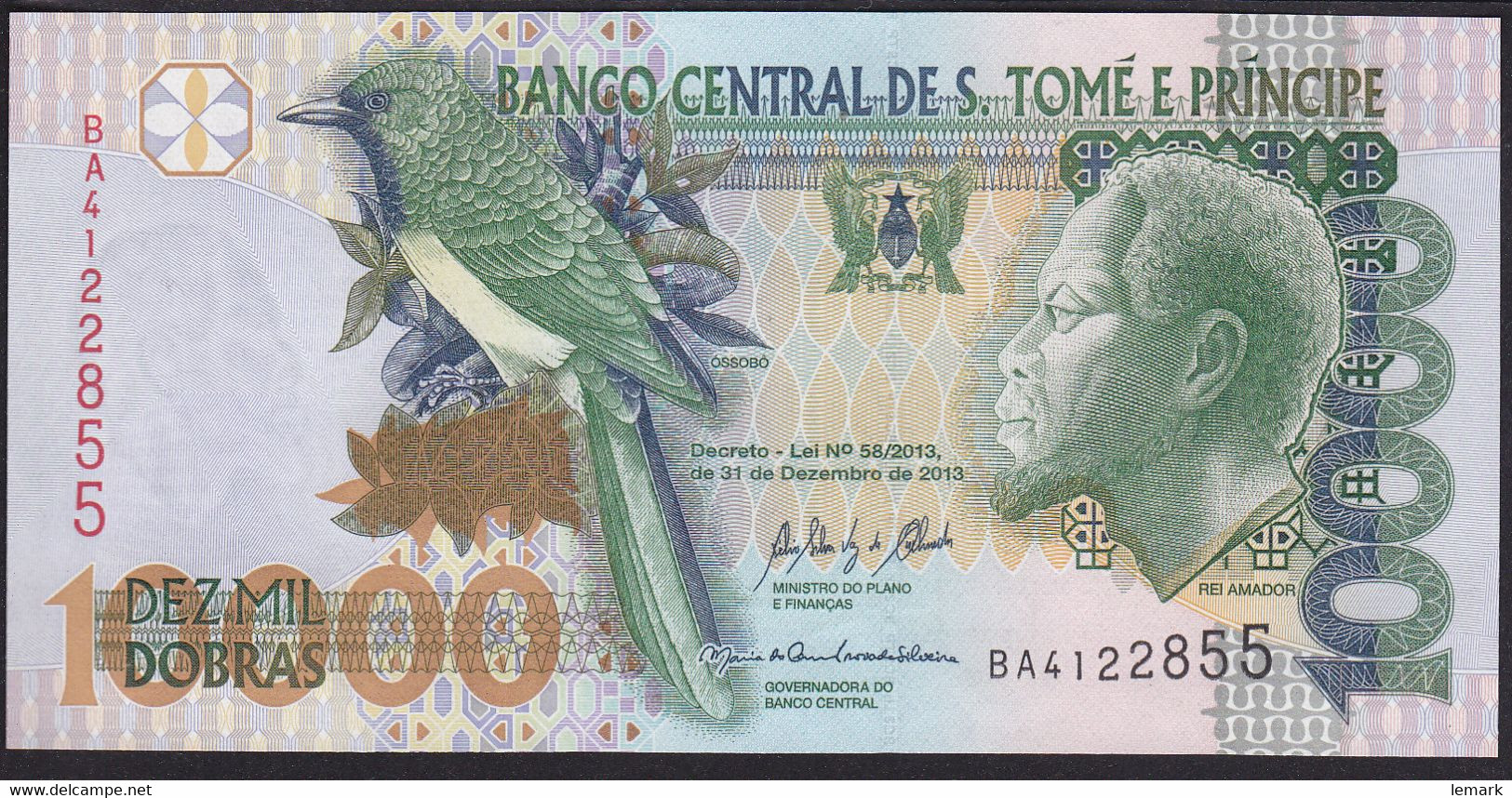 Saint Thomas Ja Price 10000 Dobras 2013 P66d UNC - Sao Tome And Principe