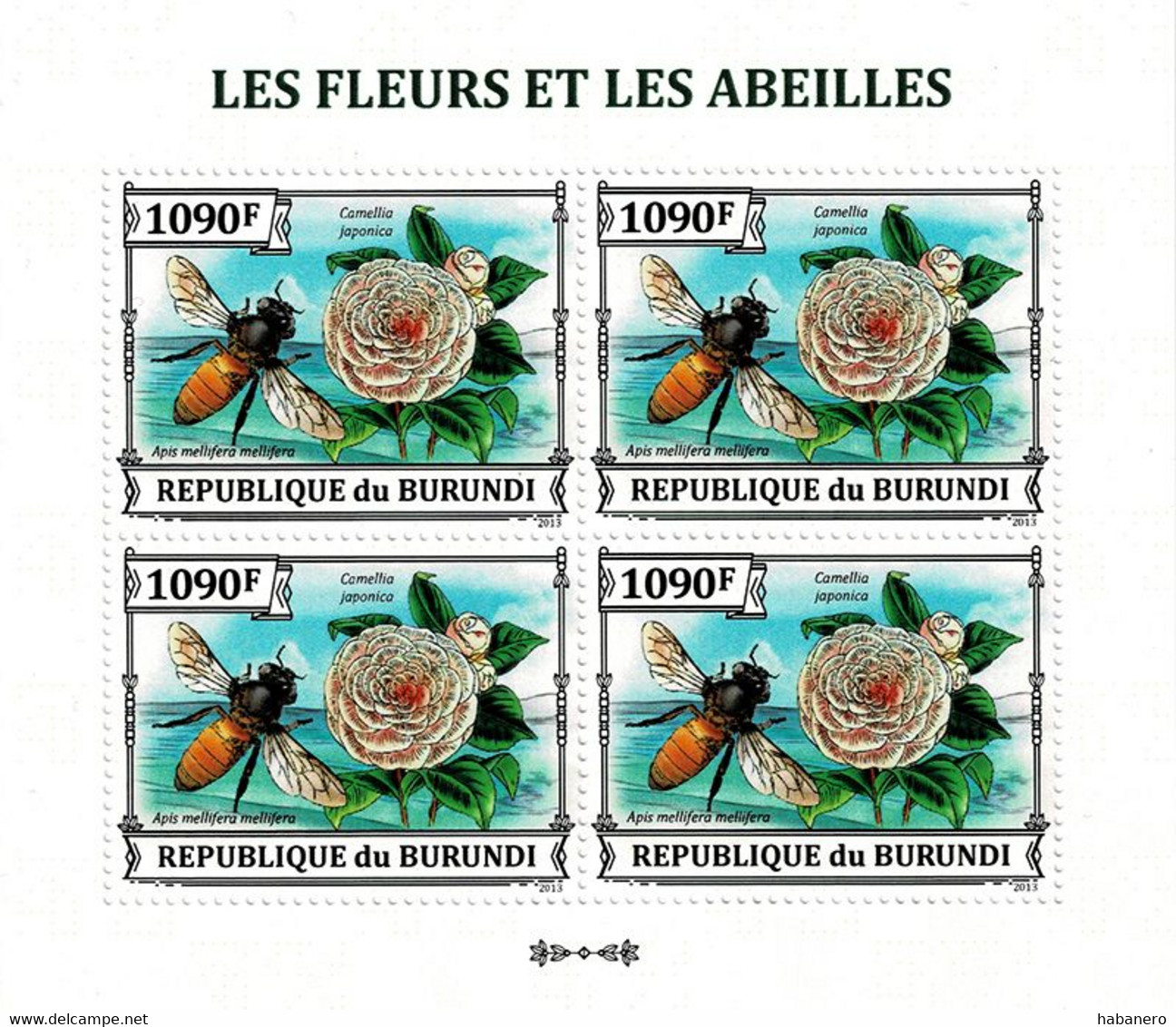 BURUNDI 2013 Mi 3288A KLB EUROPEAN DARK BEE MINT MINIATURE SHEET ** - Blocs-feuillets