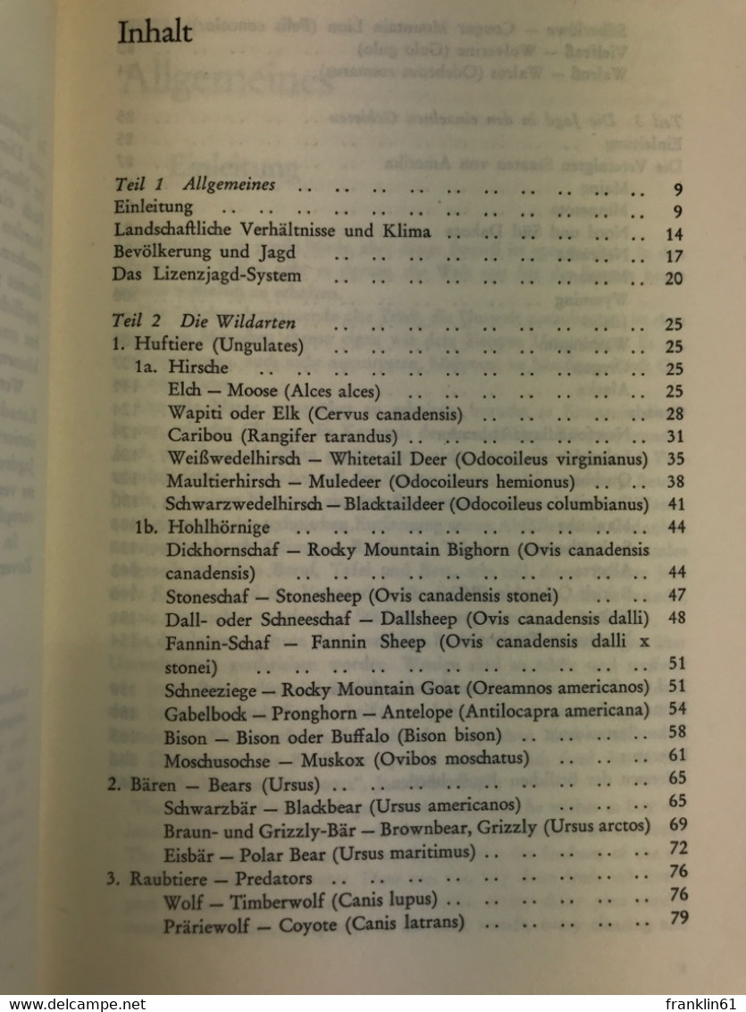 Jagd Und Wildschutz Im Norden Amerikas : Nördl. USA, Canada, Alaska. - Andere & Zonder Classificatie