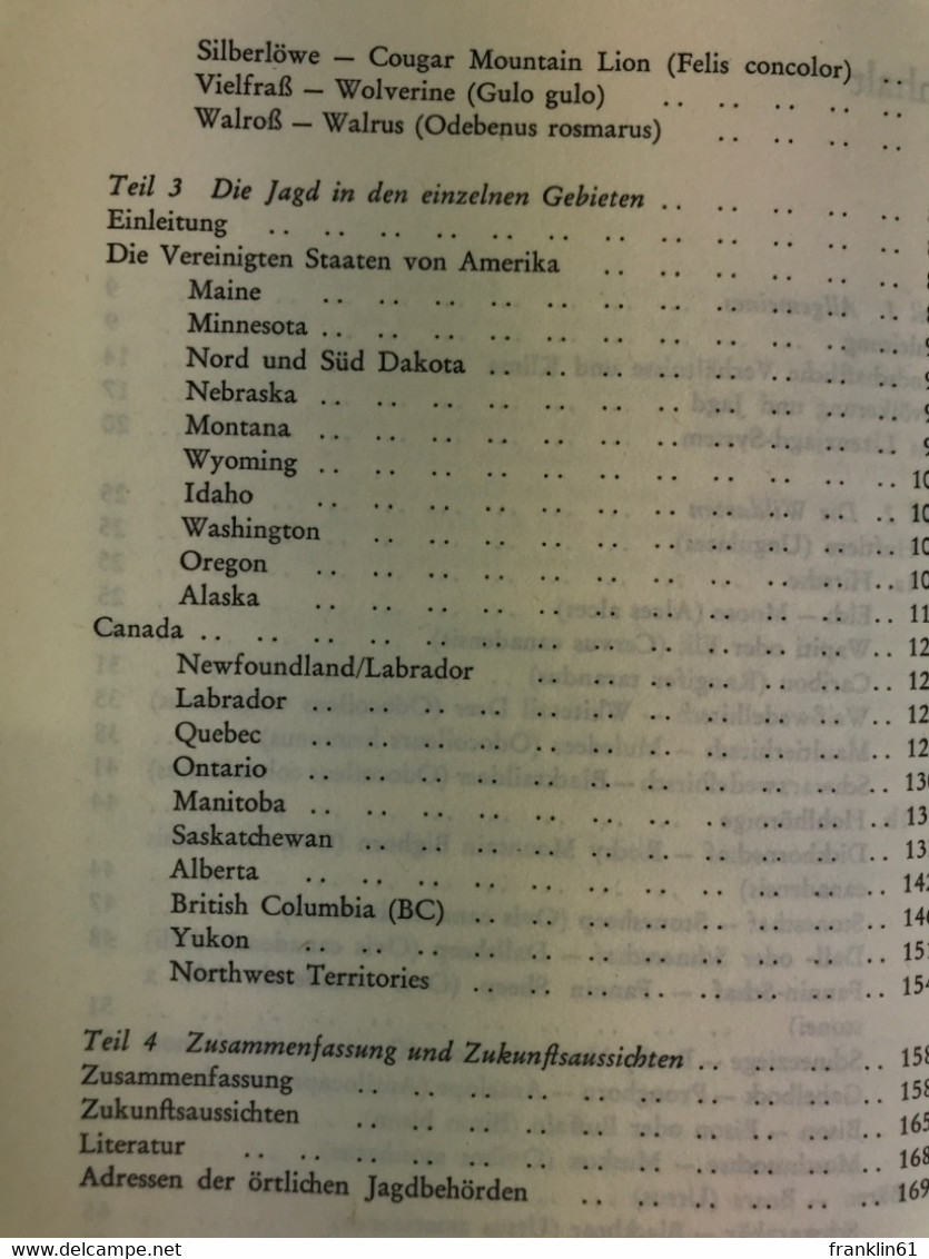 Jagd Und Wildschutz Im Norden Amerikas : Nördl. USA, Canada, Alaska. - Autres & Non Classés