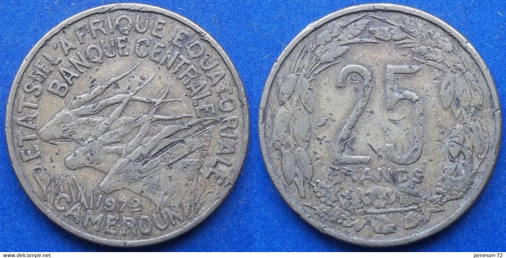 CAMEROON · EQUATORIAL AFRICAN STATES - 25 Francs 1972 KM# 4a Independent Republic (1960) - Edelweiss Coins - Kameroen