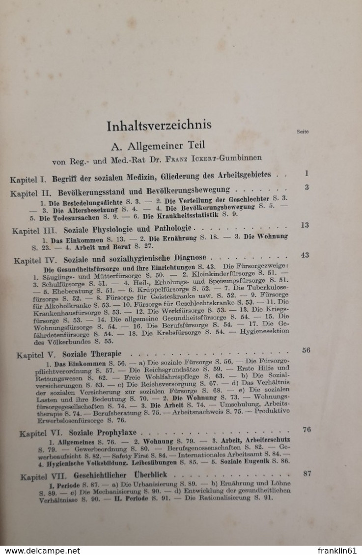 Grundriss Der Sozialen Medizin. Mit 21 Abbildungen Und 102 Tabellen. - Medizin & Gesundheit