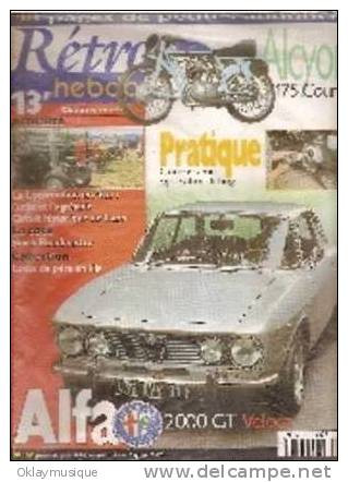 Rétro Hebdo N°67 Alfa 2000 Gt Veloce - Littérature & DVD