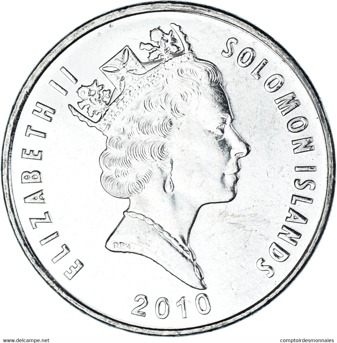Monnaie, Îles Salomon, 20 Cents, 2010, SPL, Acier Plaqué Nickel, KM:28 - Solomon Islands
