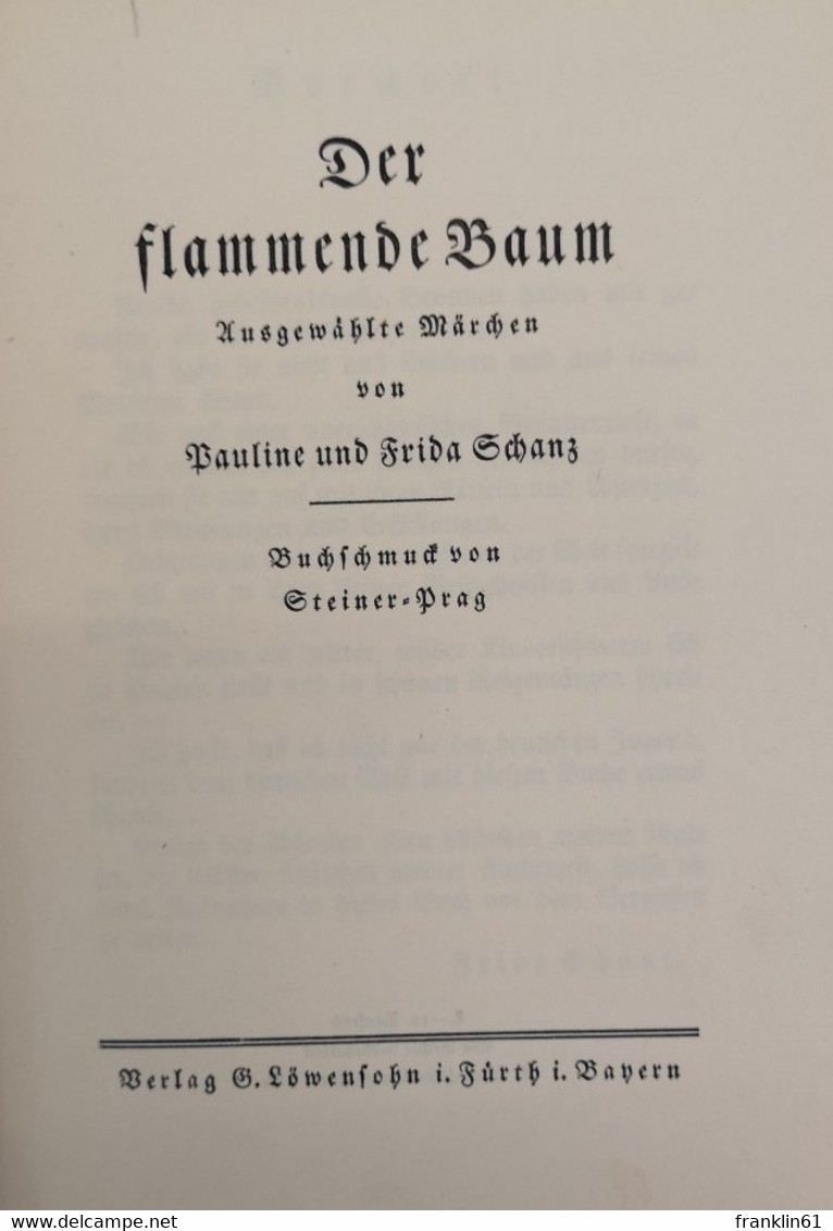 Der Flammende Baum. Ausgewählte Märchen. - Contes & Légendes