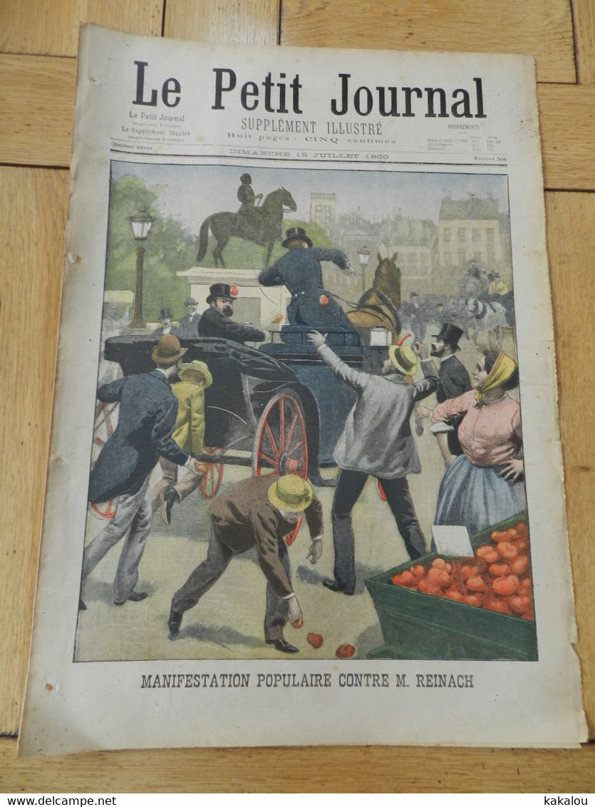 Le Petit Journal 1900 Manifestation Contre Reinach /exposition 1900 Egypte / événemants De Chine - 1900-1949