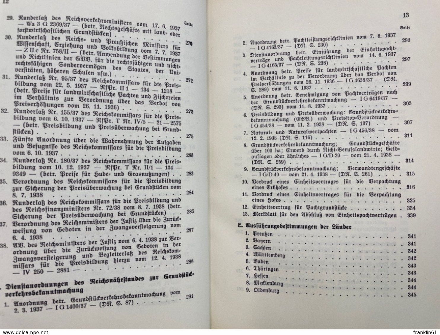 Der ländliche Grundstücksverkehr, insbes. d. Grundstücksverkehrsbekanntmachung vom 26. Jan. 1937.