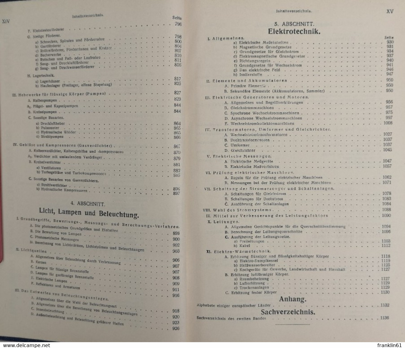 HÜTTE. Des Ingenieurs Taschenbuch. II. Band.