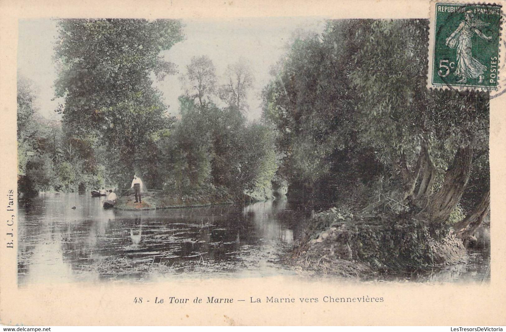 CPA - 94 - CHENNEVIERES - Le Tour De Marne - La Marne Vers Chennevières - BJC PARIS - Colorisée - Dos Non Divis - Chennevieres Sur Marne