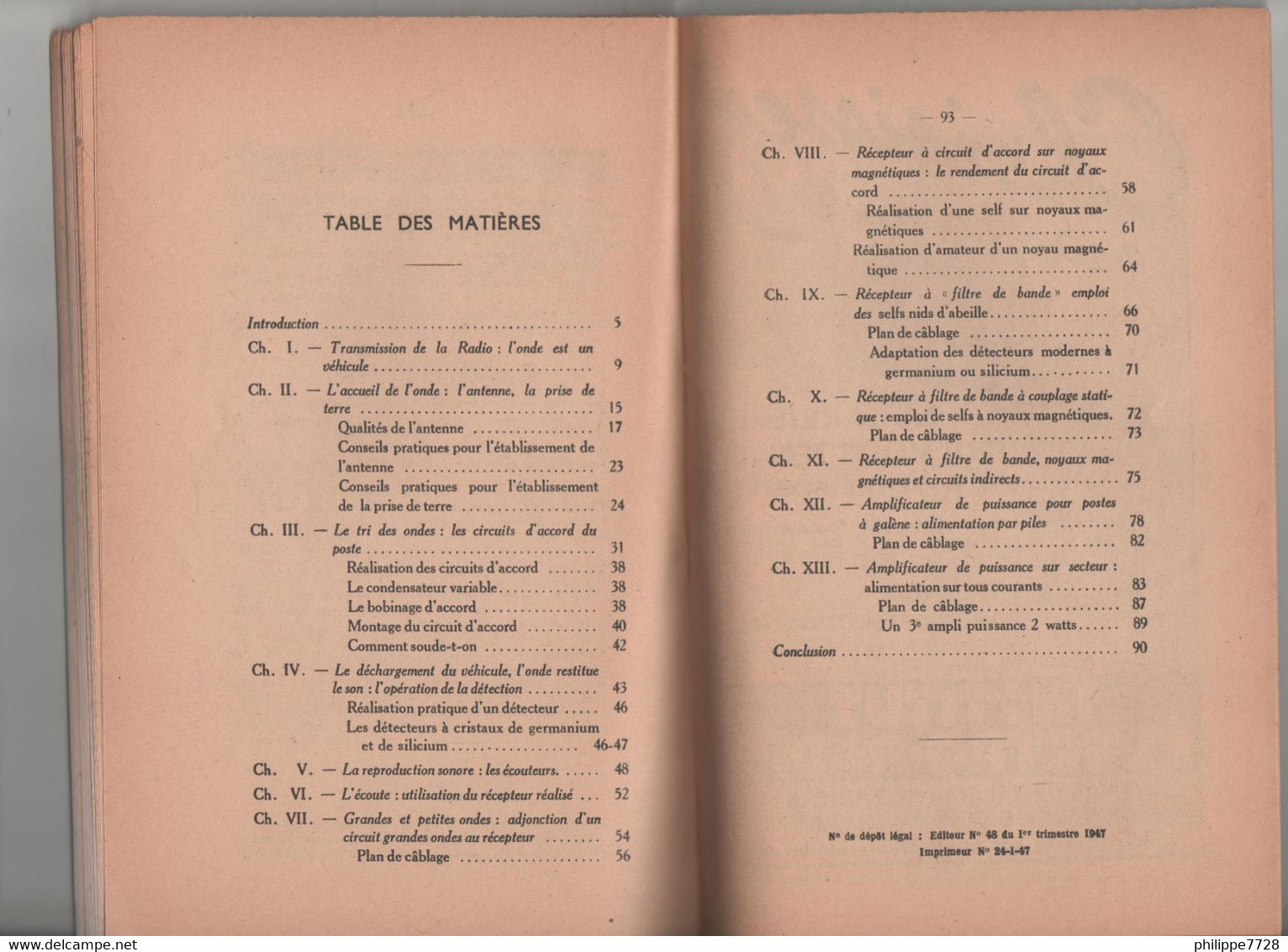 Les Postes à Galène   T.S.F.  1947 - Littérature & Schémas