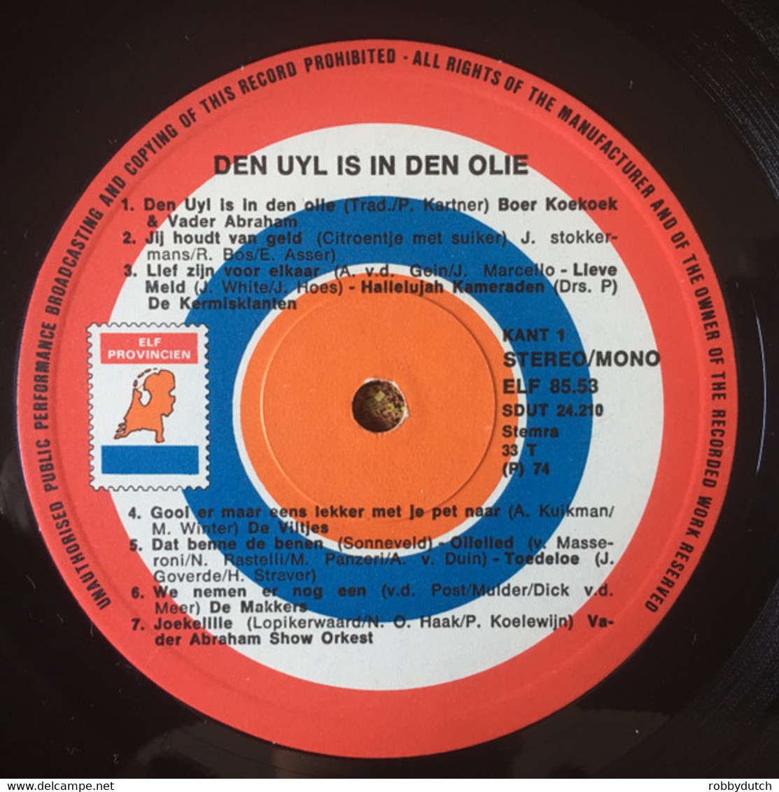 * LP *  VADER ABRAHAM, BOER KOEKOEK A.o. - DEN UYL IS IN DEN OLIE (Holland 1974) (Carnaval) - Other - Dutch Music