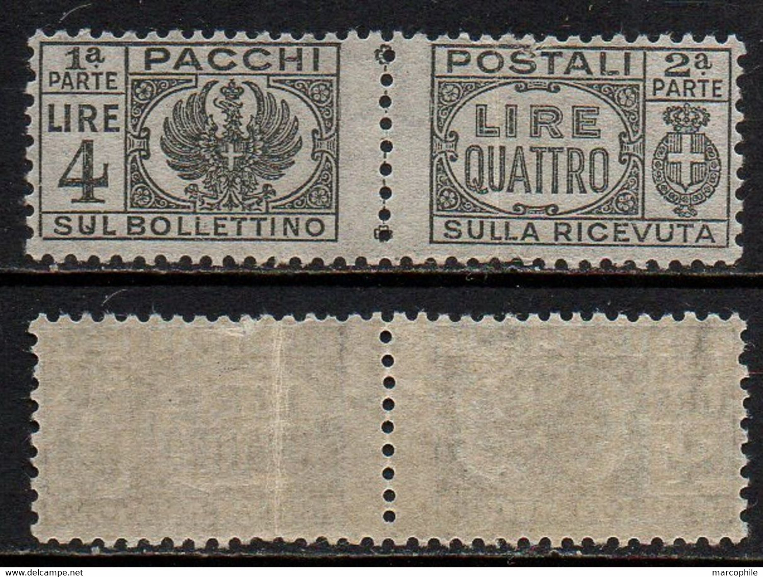 ITALIE - COLIS POSTAUX - PACCHI / 1946 - 4 L. GRIS **  (ref T1957) - Paketmarken