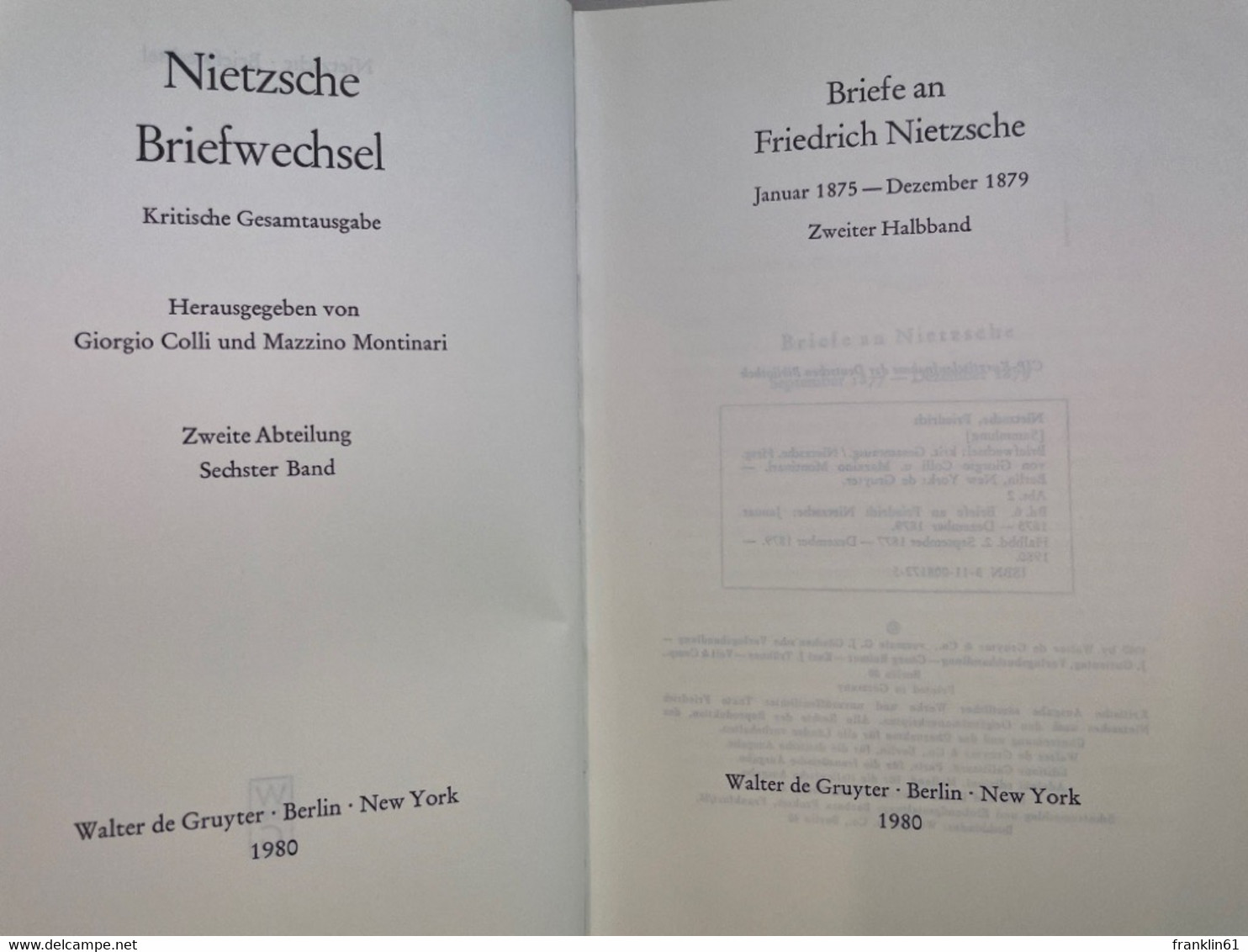 Nietzsche: Kritische Gesamtausgabe. II. Abteilung, Band 6-2. - Philosophie