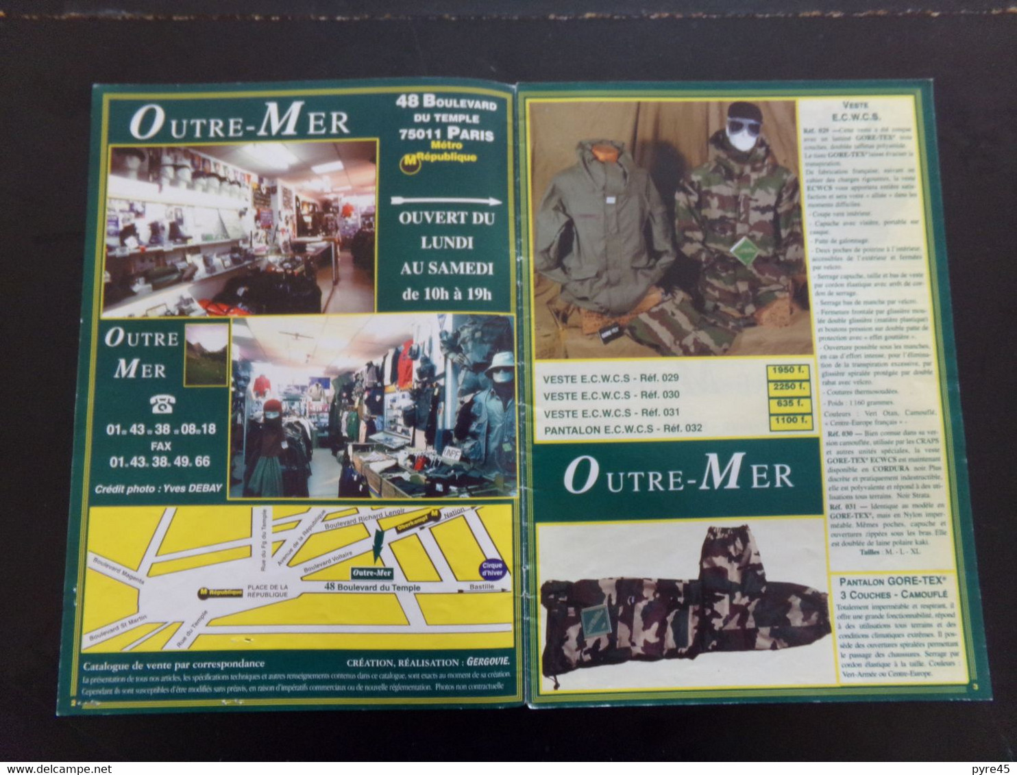 Outre-mer, Catalogue N° 3, équipements De Randonnées Articles Militaires - Frankrijk