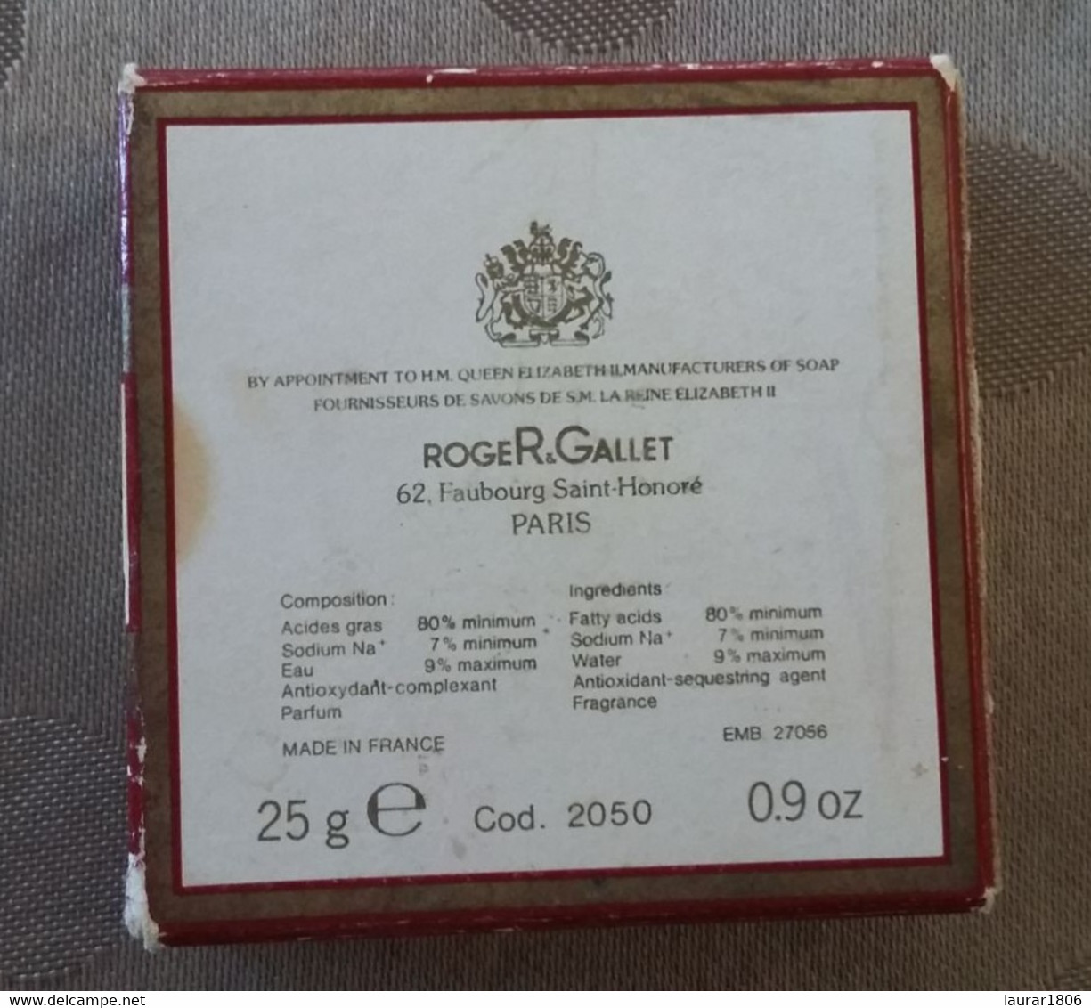 Petit Savon Roger & Gallet - 25g - Eau De Cologne "Extra-Vieille" Avec Boite - Schoonheidsproducten