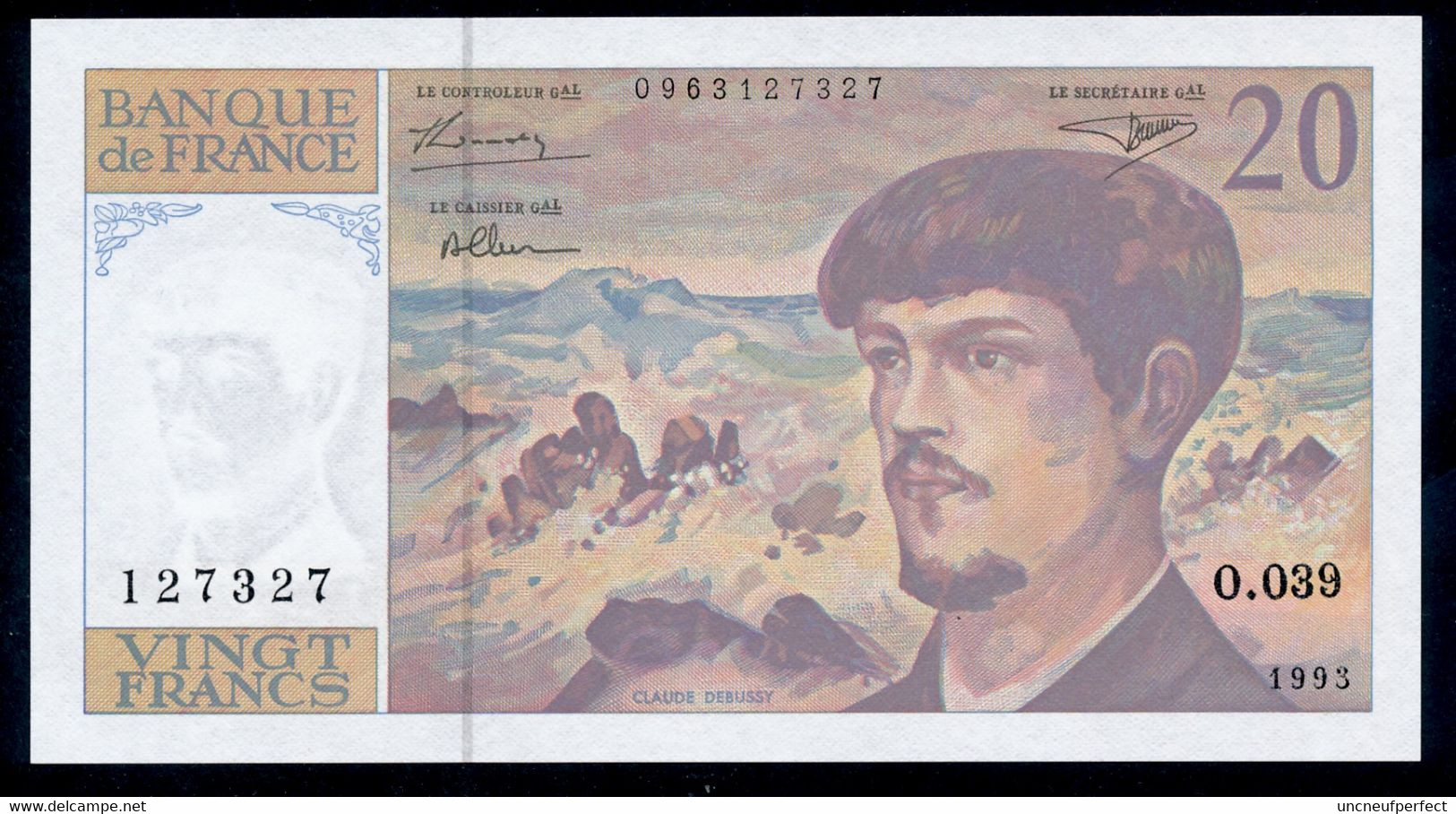 20 Francs Debussy 1993 NEUF UNC O.039 - 20 F 1980-1997 ''Debussy''