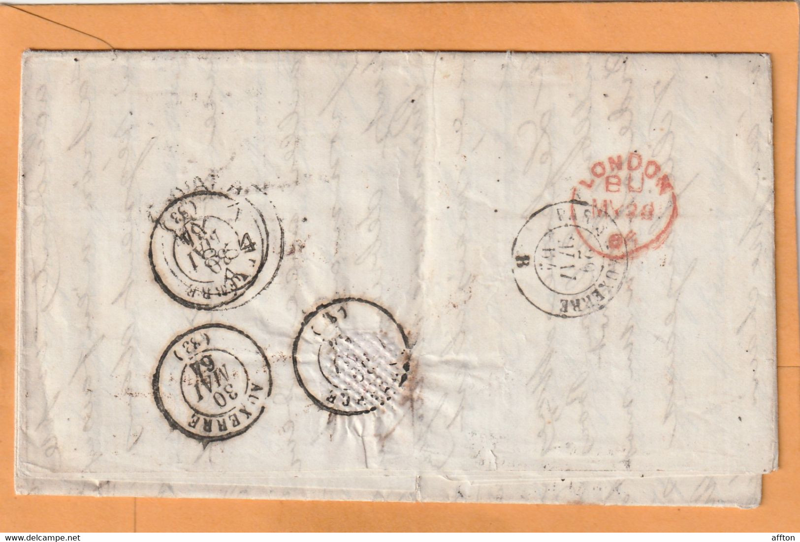 Havana Cuba 1864 Letter W British CDS To France - Préphilatélie