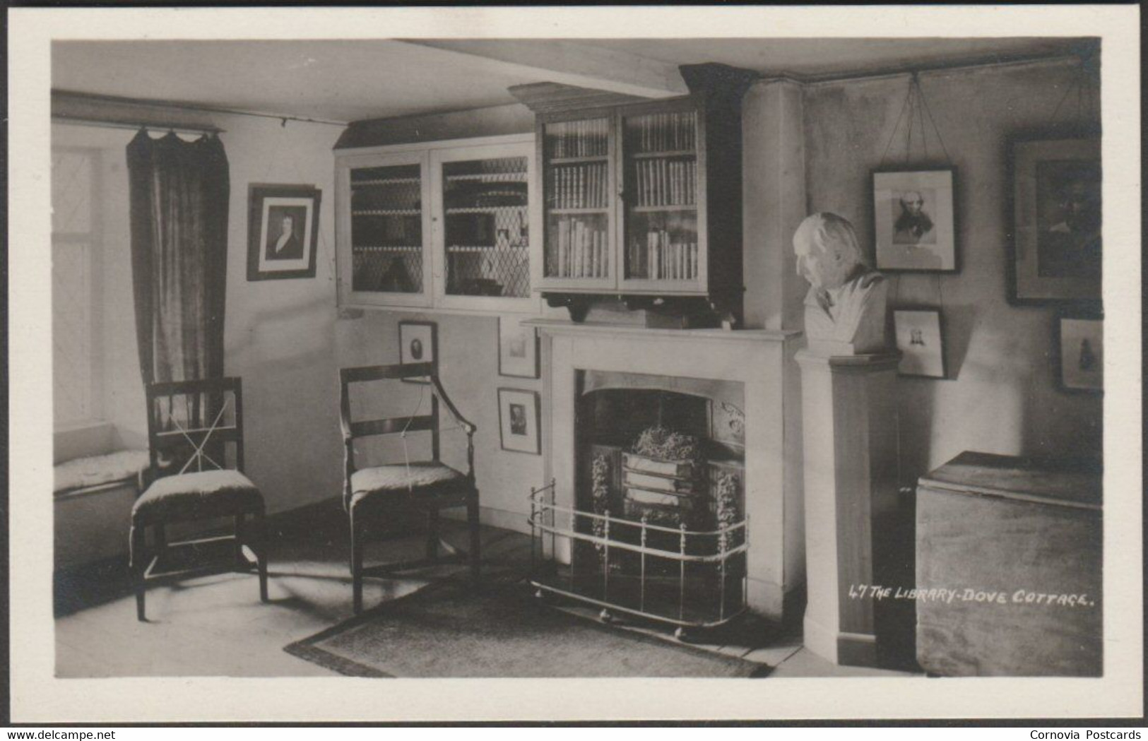 The Library, Dove Cottage, Grasmere, Westmorland, C.1930 - RP Postcard - Grasmere