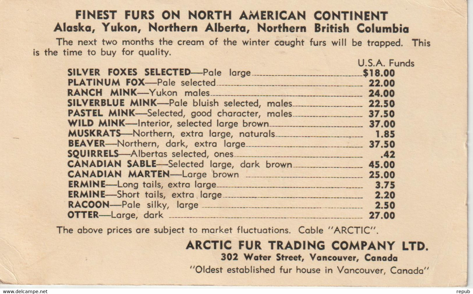 Canada Entier Avec Repiquage Pour La France Oblit Vancouver Sans Dateur - 1903-1954 Kings