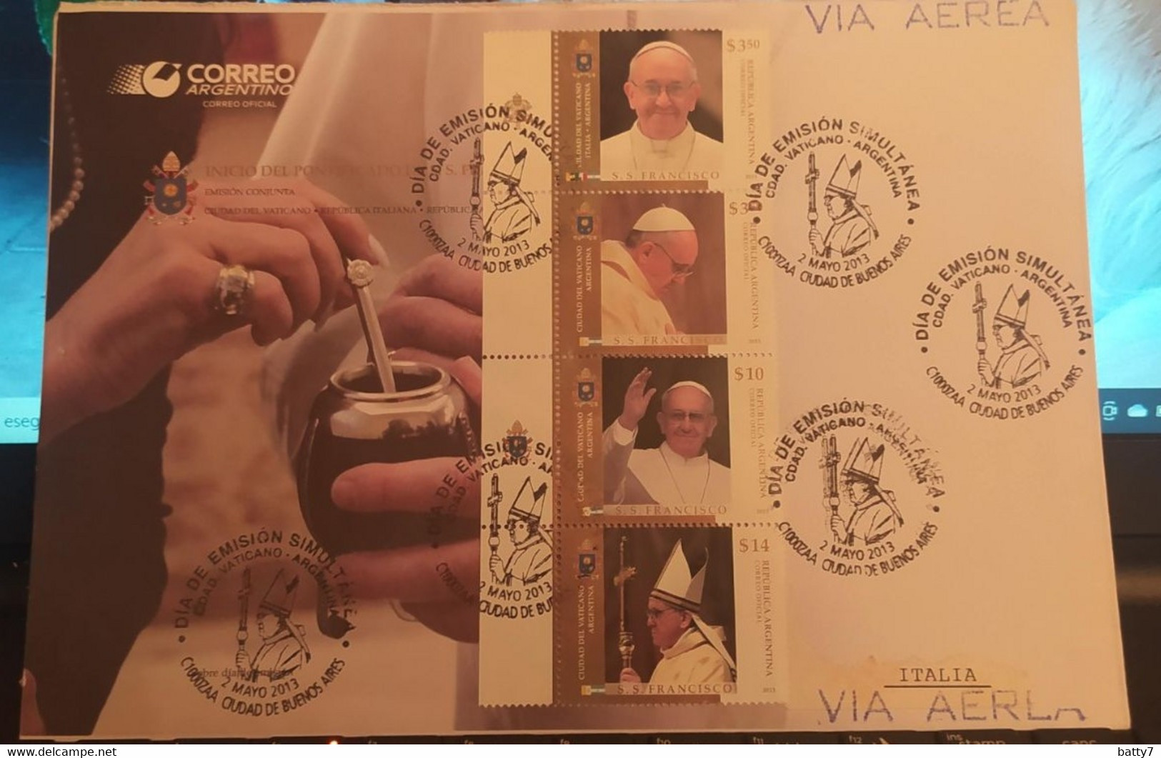 ARGENTINA - VATICANO - PAPA FRANCESCO 2013 - Covers & Documents