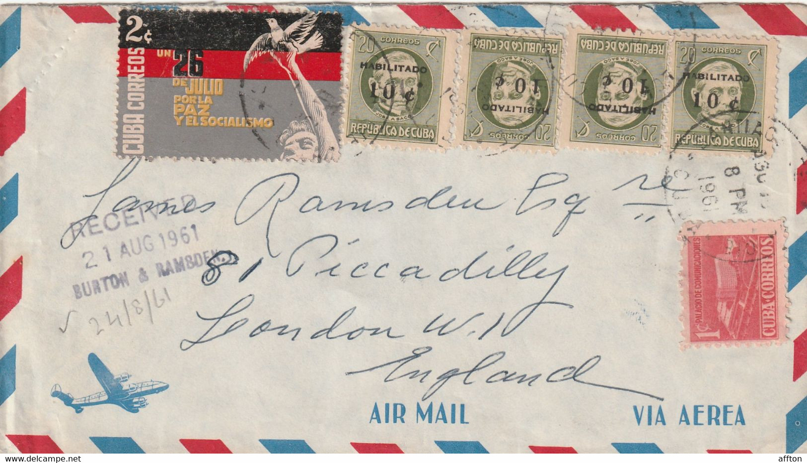 Havana Cuba 1960 Cover Mailed - Lettres & Documents