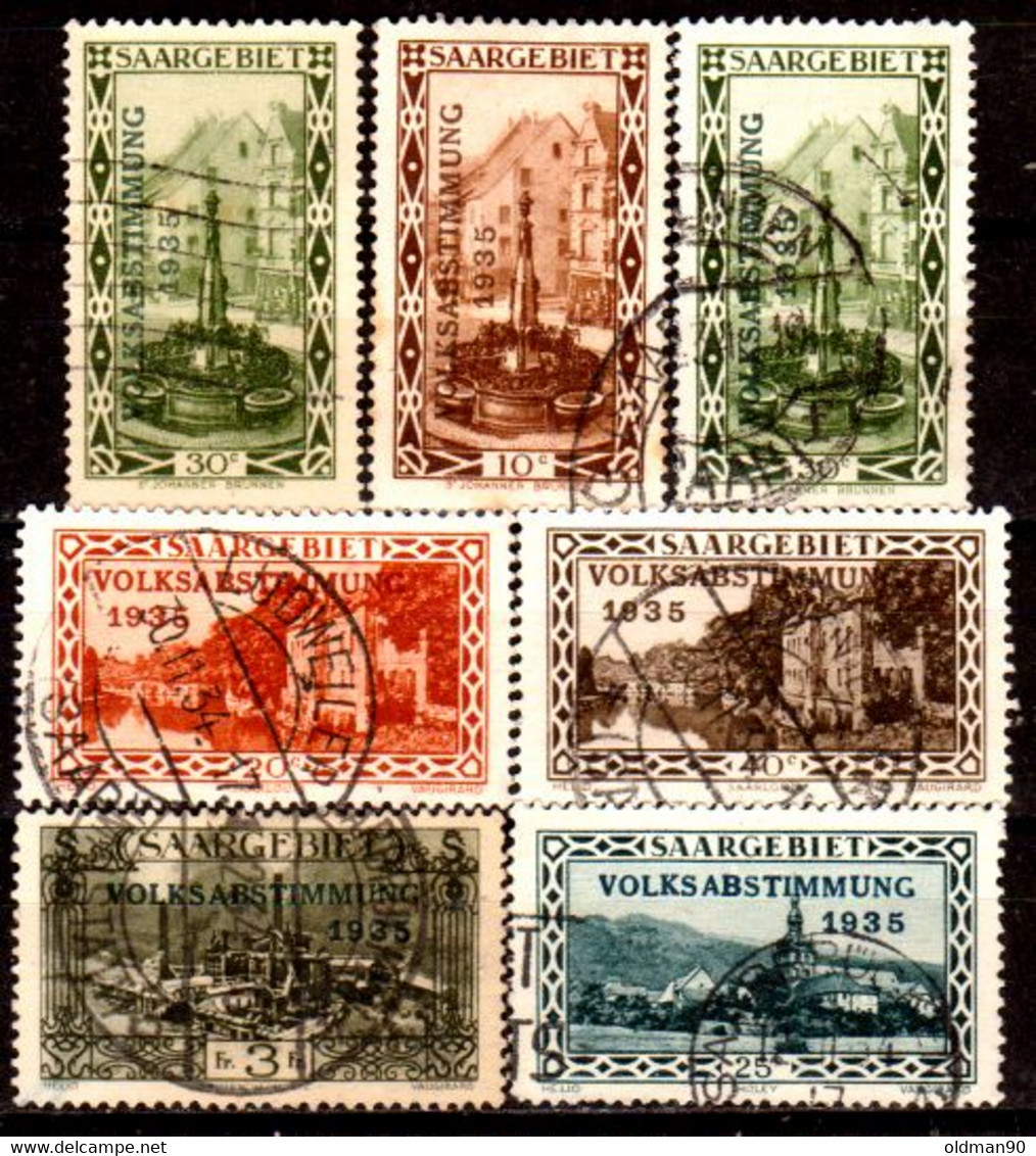 Sarre-150- Original Values Issued In 1935 (o) Used - Quality In Your Opinion. - Altri & Non Classificati