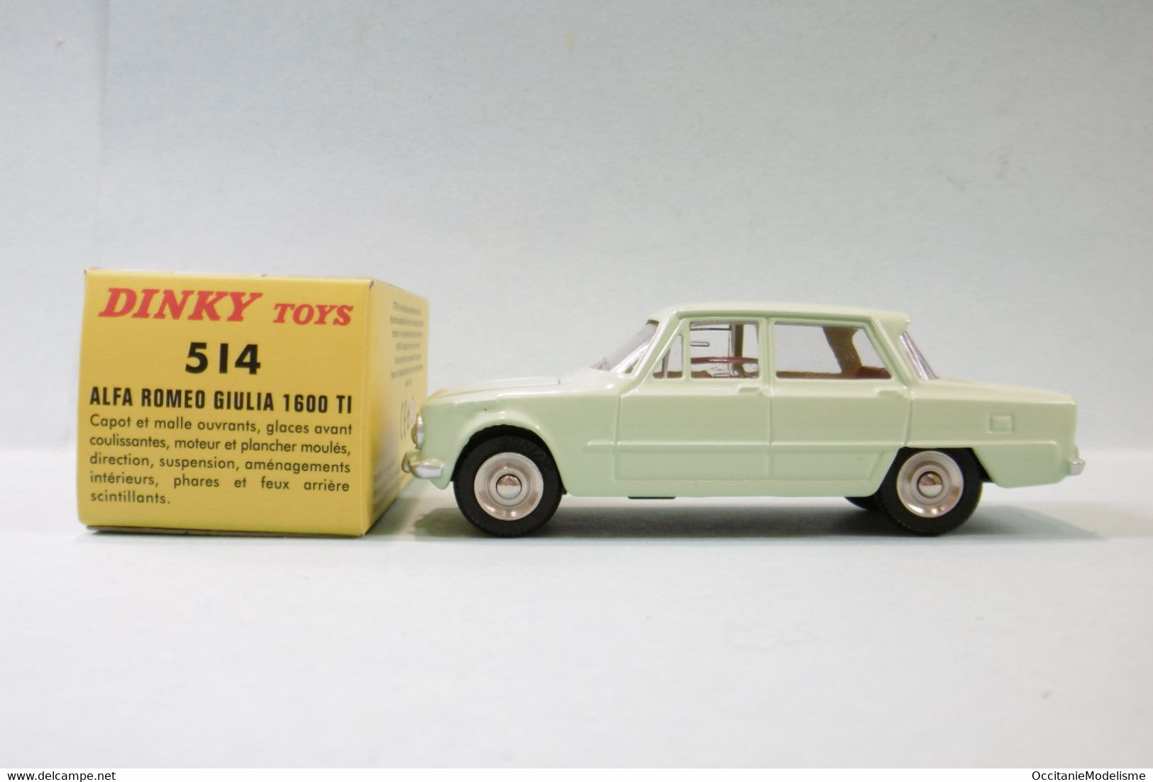 Dinky Toys / Atlas - ALFA ROMEO GIULIA 1600 TI Vert D'eau Réf. 514 Neuf NBO 1/43 - Dinky